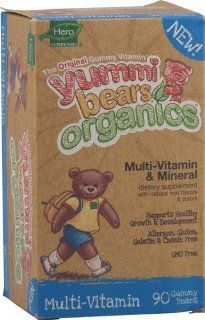 Yummi Bears Organics Multi Vitamin, Gummy Vitamins for Children, 180 CT Health & Personal Care