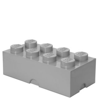 Lego Storage Brick 8   Medium Stone Grey      Homeware