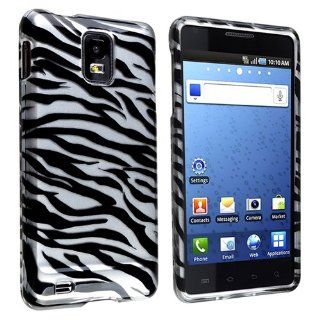 eForCity Snap on Case Compatible with Samsung? SGH i997 Infuse 4G, Silver / Black Zebra Cell Phones & Accessories