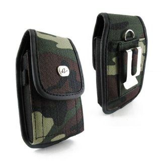 Heavy Duty Camouflage Vertical Pouch Case with Metal Clip for Samsung Epic 4G / Epic 4G Touch SPH D710 / Galaxy S II (T Mobile) T989 / Infuse 4G SGH i997 Cell Phones & Accessories