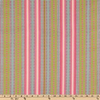 54'' Wide P. Kaufmann Jacquard Chanda Stripe Kiwi Fabric By The Yard