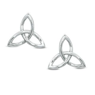 Celtic Trinity Knot Stud Earrings in Sterling Silver   Zales