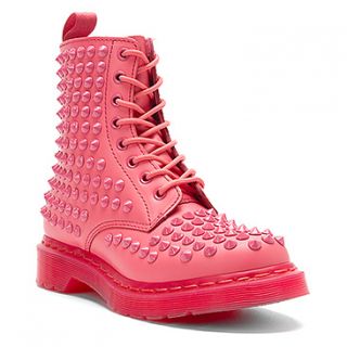 Dr Martens Spike All Stud 8 Eye Boot  Women's   Acid Pink Smooth