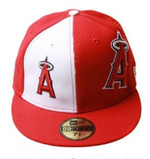 Anaheim Angels MLB New Era Fitted Hat Red/White + Includes GT Wristband at  Mens Clothing store