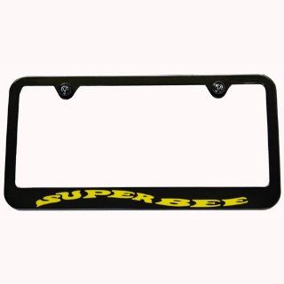 Dodge Charger Super Bee Black License Plate Frame Yellow 2007 2012 2013 Automotive