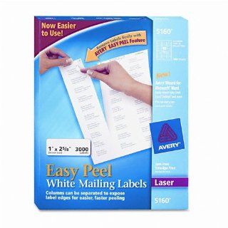 AVE5160   White Laser Address Labels w/Smooth Feed Sheets 