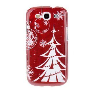 White Christmas Tree Merry Christmas Pattern Protective PC Plastic Hard Back Case Cover for Samsung Galaxy S3 I9300 Cell Phones & Accessories