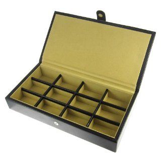 Leather Cufflinks Storage Box 12 pairs Jewelry