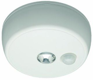 Mr. Beams MB 980 Battery Operated Indoor/Outdoor Motion Sensing LED Ceiling Light, White   Ceiling Porch Lights  