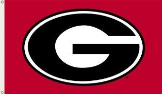 NCAA Georgia Bulldogs 3 by 5 Foot Flag G Logo with Red Background with Grommets  Sports Fan Outdoor Flags  Sports & Outdoors