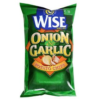 Wise Snacks Potato Chips, Onion and Garlic, 5 Ounce Bags (Pack of 18)  Grocery & Gourmet Food