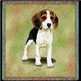 Pure Country 1200 LS Beagle Puppies Pet Blanket, Canine on Beige Background, 54 by 54 Inch
