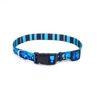  Blue Happy Monster Nylon Adjustable Dog Collar, Small  Pet Collars 