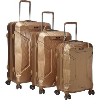 Mancini Leather Goods Ultra Lightweight Scratch Resistant Polycarbonate Spinner Luggage   3 piece set