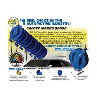 Coxreels Heavy-Duty Medium & High-Pressure Safety Hose Reel — 2500 PSI, 1/2in. x 25ft. Hose, Model# EZ-P-MP-425  Hoses   Accessories