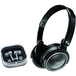 Coby Cv215blk Jammerz Headphones With Earbuds & Carrying Case (Black) (Headphones / Over The Head) Electronics