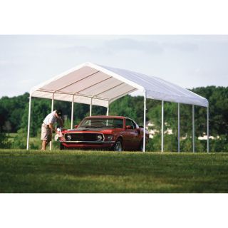 ShelterLogic Super Max 12Ft.W Commercial Canopy — 26ft.L x 12ft.W x 9ft. 8in.H, 2in. Frame, 10-Leg, Model# 25770  Super Max   2in. Dia. Frame Canopies