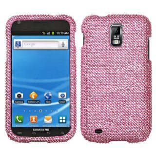 T Mobile Samsung Galaxy S II SGH T989 Diamond Crystal Bling Protector Case   Pink Cell Phones & Accessories