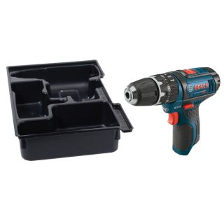Bosch Click & Go Bare Tool 12 Volt Max 3/8 in Variable Speed Cordless Hammer Drill with L Boxx Insert Tray