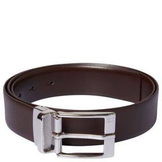 Tommy Hilfiger Mens Gift Box Leather Belt Set   Dark Brown      Clothing