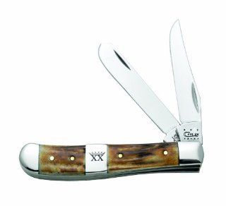 Case Cutlery 72112 Case Regal Stag Mini Trapper Genuine India Handle   Knife Blades  