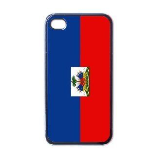 Haiti Flag Black Iphone 4   Iphone 4s Case Cell Phones & Accessories