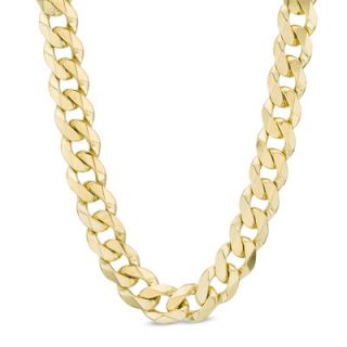 Mens 10K Gold 10.3mm Curb Chain Necklace   24   Zales