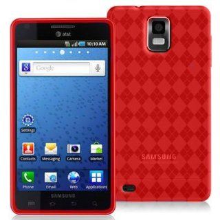 Argyle Flexible TPU Cover Skin Phone Case For Samsung Infuse 4G I997   Red Cell Phones & Accessories