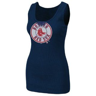 MLB Majestic Boston Red Sox Ladies Must Win Tank Top   Navy Blue (X Large)  Sports Fan T Shirts  Sports & Outdoors
