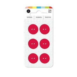 BasicGrey Notions 15mm Colored Buttons, Poppy