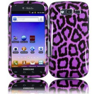 VMG For Samsung Galaxy S Blaze 4G T769 Cell Phone Graphic Image Design Faceplate Hard Case Cover   Purple Black Leopard Cell Phones & Accessories