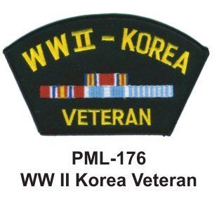 4'' Embroidered Millitary Large Patch WW II Korea Veteran(Officially Licensed) 