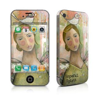 Hopeful Spirit Design Protective Decal Skin Sticker (High Gloss Coating) for Apple iPhone 4 / 4S 16GB 32GB 64GB Cell Phones & Accessories