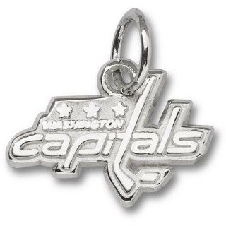 NHL Washington Capitals Logo Pendant 3/8 Inch   Sterling Silver  Sports Fan Charms  Sports & Outdoors
