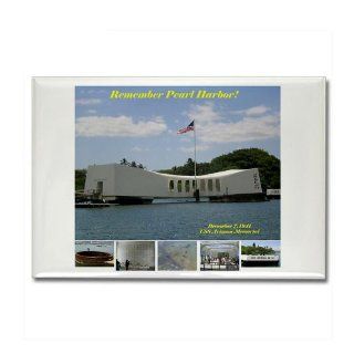 Pearl Harbor, USS Arizona Rectangle Magnet by  Kitchen & Dining