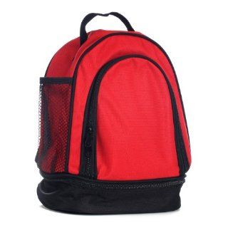 Double Compartment Insulated Lunch Bag Cooler Durable Nylon, Red by BAGS FOR LESSTM Kitchen & Dining