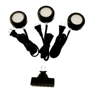 Utilitech Pro 3 Pack 2.6 in Plug In Cabinet LED Puck Light Kit