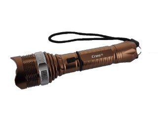 Rechargeable CREE XGB T6, 600 Lumen, 10 Watt, Tactical Flashlight, Hard Anodized, Complete With Lithium Ion Battery, Car Charger, Wall Charger, and AAA Battery Holder in Gift Box (Your Choice of Color) (Bronze)   Basic Handheld Flashlights  