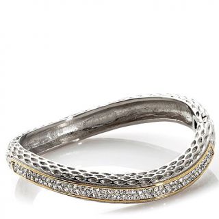 Emma Skye Jewelry Designs 2 Tone Pavé Crystal Wavy Bracelet