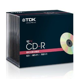 TDK CDR80 52x Pack 10 Electronics