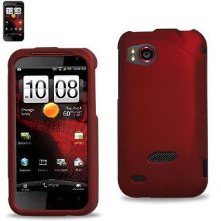 HTC Rezound Rubberized Hard Cover Case Red Reiko Cell Phones & Accessories