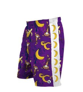 Flow Society Authentic Lacrosse Gear Monkey Banana Purple Lax Mesh Short Adult XL Extra Large  Sporting Goods  Sports & Outdoors