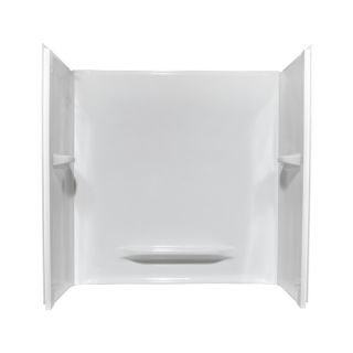 Style Selections 60 in W x 30 in D x 59 in H White Acrylic Bathtub Wall Surround