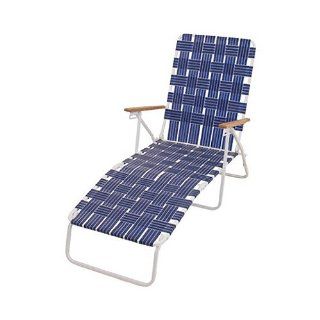RIO BRANDS BY405 0138 Hi Back Web Chaise, Blue  Patio Chaise Lounge Covers  Patio, Lawn & Garden