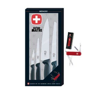 Wenger Grand Maitre 4 Piece Cook's Set with Swiss Army Knife Kitchen & Dining