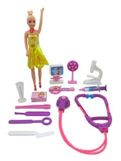 Girls Doctor Set w/ Doll & Accessories (Blister) Toys & Games