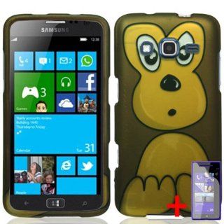 SAMSUNG ATIV S NEO BROWN CUTE CARTOON MONKEY COVER SNAP ON HARD CASE +FREE SCREEN PROTECTOR from [ACCESSORY ARENA] Cell Phones & Accessories