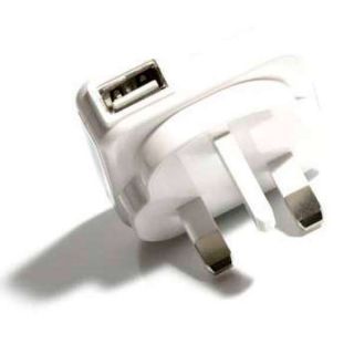 Veho UK Mains USB Charger Adaptor for iPhone, iPod, iPad, USB   White      Electronics