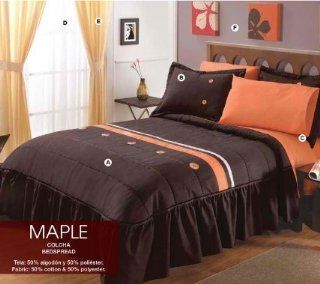 Best Seller MAPLE Decorative Bedspread Set with Coordinating Curtains (KING)   Bedspreads For King Size Beds