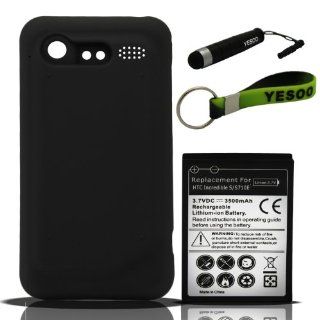 3500mAh Extended Battery And Cover For HTC Droid Incredible 2 II S710E With Exclusive Aluminum Touch Pen And Black And Green Color Key Chain Kit (Note NOT FOR DROID 1) Cell Phones & Accessories